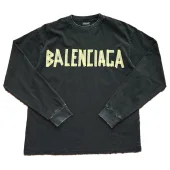 Лонгслив Balenciaga With Yellow Logo "Black"