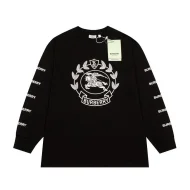 Лонгслив Burberry Text Logo On The Sleeves "Black"