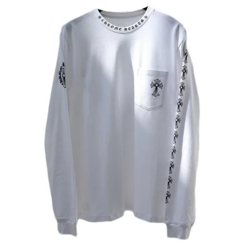 Лонгслив Chrome Hearts One Front Pocket With Cross "White"