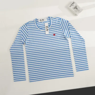 Лонгслив Comme des Garçons Red Logo Colors "Blue" фото № 2