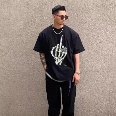 Футболка Gallery Dept Skeleton "Black" фото № 5