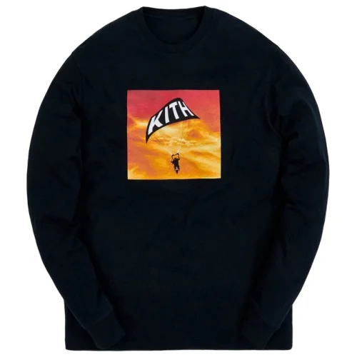 Лонгслив Kith With Print "Black/Orange"