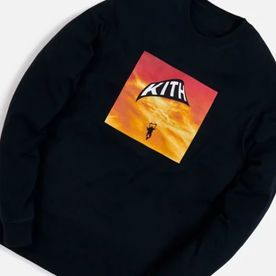 Лонгслив Kith With Print "Black/Orange" фото № 3
