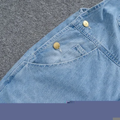 Джинсовый Комбинезон Carhartt With Logo "Blue/White" фото № 3