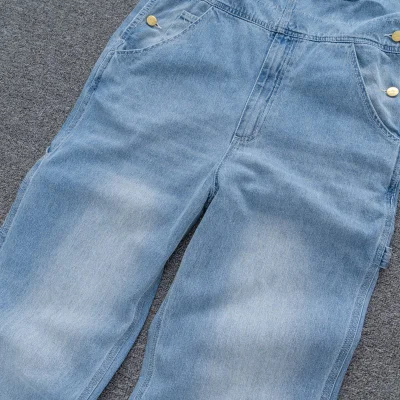 Джинсовый Комбинезон Carhartt With Logo "Blue/White" фото № 8