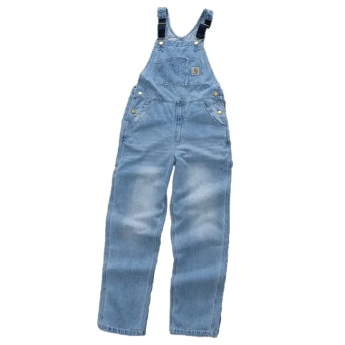 Джинсовый Комбинезон Carhartt With Logo "Blue/White"