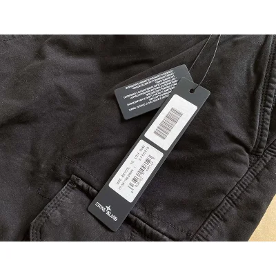 Брюки-карго Stone Island Embroidered Pocket Logo "Black" фото № 6