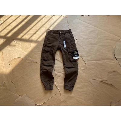 Брюки-карго Stone Island Embroidered Pocket Logo "Black" фото № 7