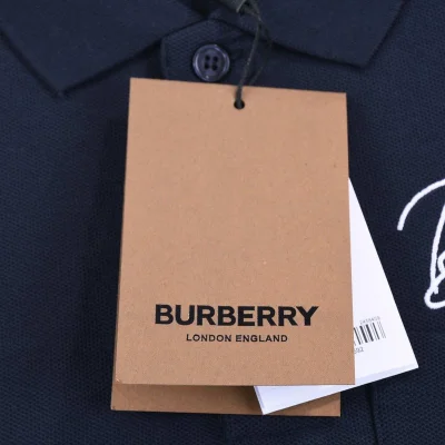 Поло Burberry With Beautiful Text Logo "Blue/Black" фото № 4