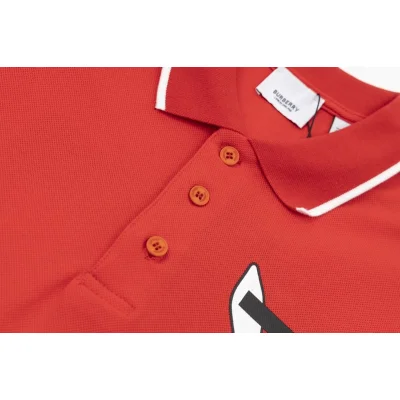 Поло Burberry Black And White Logo "Red" фото № 2 Поло Burberry Black And White Logo "Red" фото № 2
