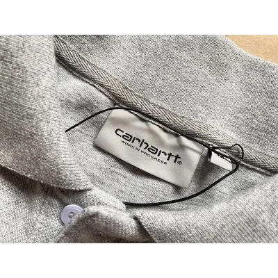 Поло Carhartt With White Text Logo "Gray" фото № 4