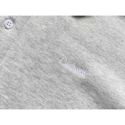 Поло Carhartt With White Text Logo "Gray" фото № 6