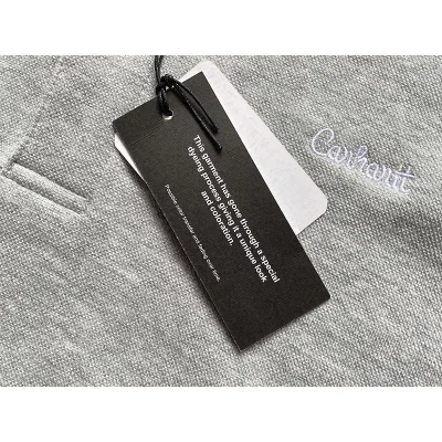 Поло Carhartt With White Text Logo "Gray" фото № 8