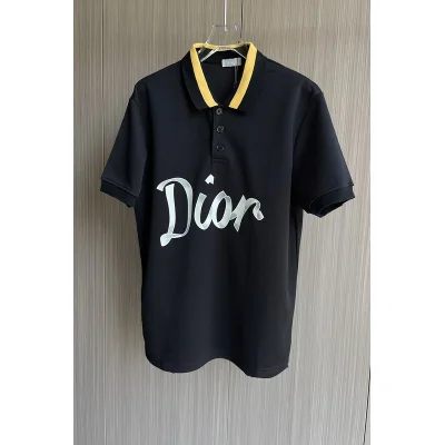 Поло Dior Yellow collar "Black" фото № 2 Поло Dior Yellow collar "Black" фото № 2