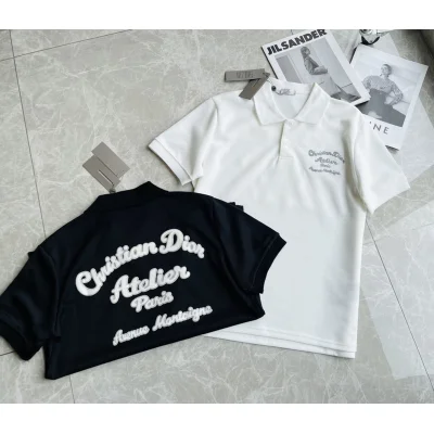 Поло Dior Elegant Inscription "Black" фото № 2