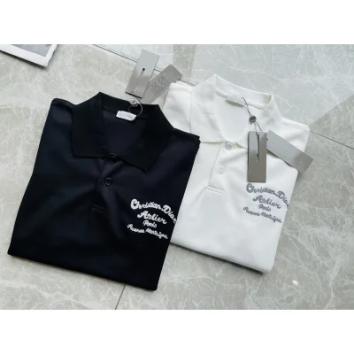 Поло Dior Elegant Inscription "Black" фото № 5