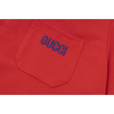 Поло Gucci Cotton With Logo "Red" фото № 8