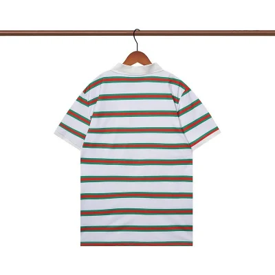 Поло Gucci Striped - Brand Print "White" фото № 2