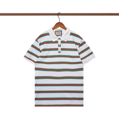 Поло Gucci Striped - Brand Print "White"