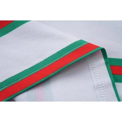 Поло Gucci Striped - Brand Print "White" фото № 4