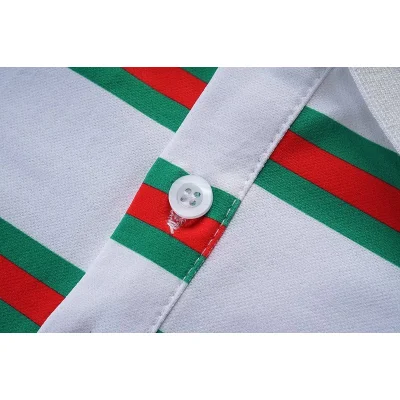Поло Gucci Striped - Brand Print "White" фото № 6