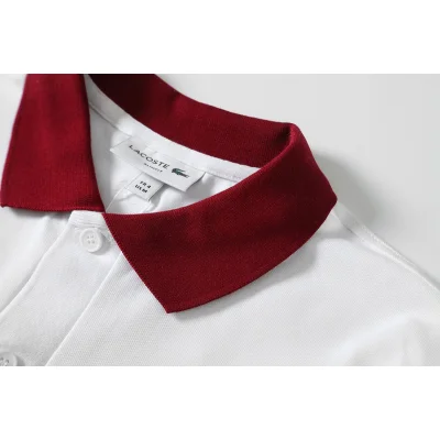 Поло Lacoste With Red Collar "White" фото № 6 Поло Lacoste With Red Collar "White" фото № 6