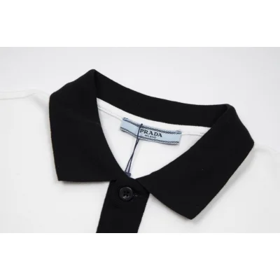 Поло Prada With Leather Logo Patch "White" фото № 2