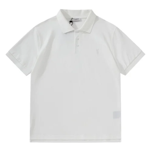 Поло Saint Laurent Three-Letter Logo "White"