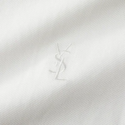 Поло Saint Laurent Three-Letter Logo "White" фото № 8