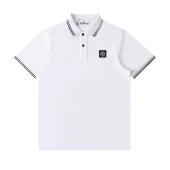 Поло Stone Island Black Logo Flowers "White"