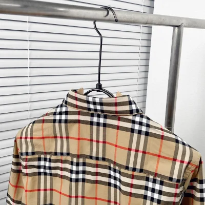 Рубашка Burberry Red And Black Lines Allsides Checked Print "Brown" фото № 6