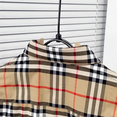 Рубашка Burberry Red And Black Lines Allsides Checked Print "Brown" фото № 5