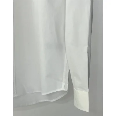 Рубашка Burberry Frontside Brown Stripe Logo London England "White" фото № 5