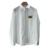 Рубашка Burberry Frontside Brown Stripe Logo London England "White"