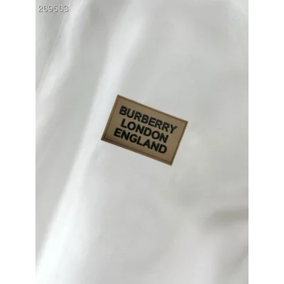 Рубашка Burberry Frontside Brown Stripe Logo London England "White" фото № 6