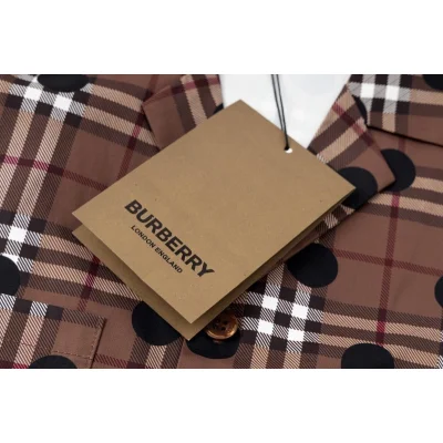 Рубашка Burberry In Cage With Black Dots "Brown" фото № 5
