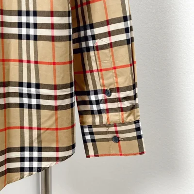 Рубашка Burberry Checked Print Allsides Red And Dark Lines "Brown" фото № 6