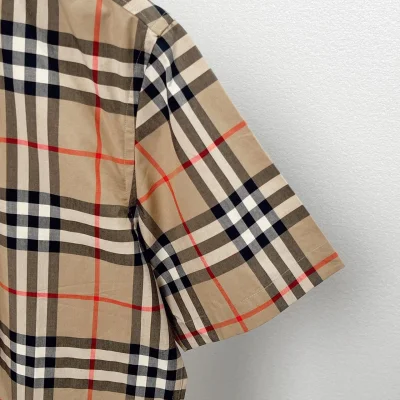Рубашка Burberry Red Lines Allsides Checked Print "Brown" фото № 5