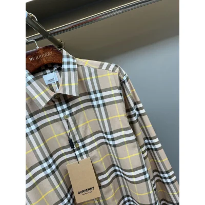 Рубашка Burberry Allsides Print Horizontal And Vertical Colorful Lines "Beige" фото № 5