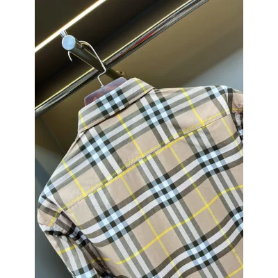 Рубашка Burberry Allsides Print Horizontal And Vertical Colorful Lines "Beige" фото № 3