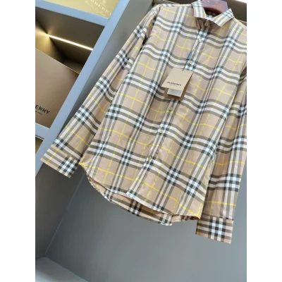 Рубашка Burberry Allsides Print Horizontal And Vertical Colorful Lines "Beige" фото № 2