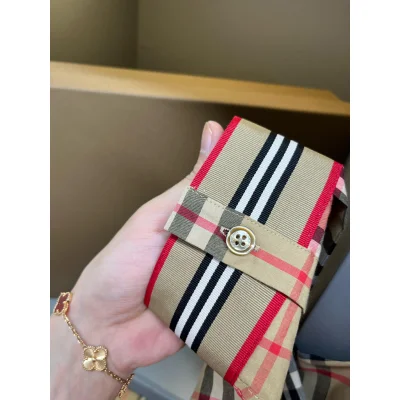 Рубашка Burberry Print Checked Red And Black And White Lines "Beige" фото № 7
