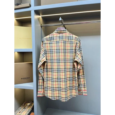 Рубашка Burberry Print Checked Red And Black And White Lines "Beige" фото № 6