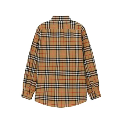 Рубашка Burberry Style In Cage And An Inscription "Brown" фото № 2