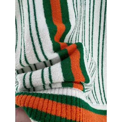 Рубашка Casablanca Green And Orange Vertical Lines Print "Green" фото № 7