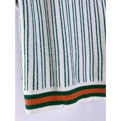 Рубашка Casablanca Green And Orange Vertical Lines Print "Green" фото № 5