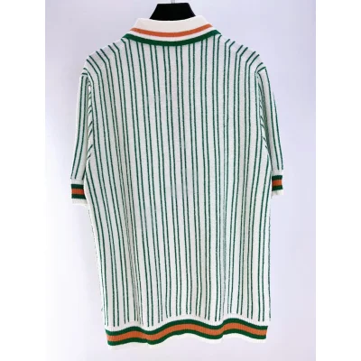 Рубашка Casablanca Green And Orange Vertical Lines Print "Green" фото № 3