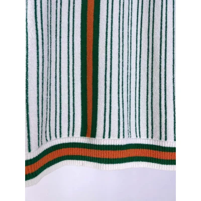 Рубашка Casablanca Green And Orange Vertical Lines Print "Green" фото № 2