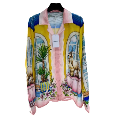 Рубашка Casablanca Dog White Sofa Big Windows "Yellow"