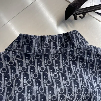 Рубашка Christian Dior Many Little Dark Logos Dior "Blue" фото № 5